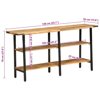 Konsollbord 140x35x70 cm heltre mango