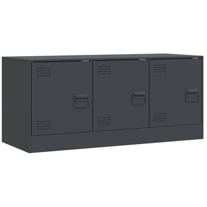 TV-benk antrasitt 99x39x44 cm stål