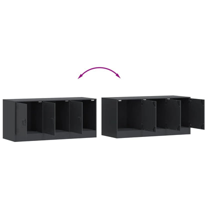 TV-benk antrasitt 99x39x44 cm stål