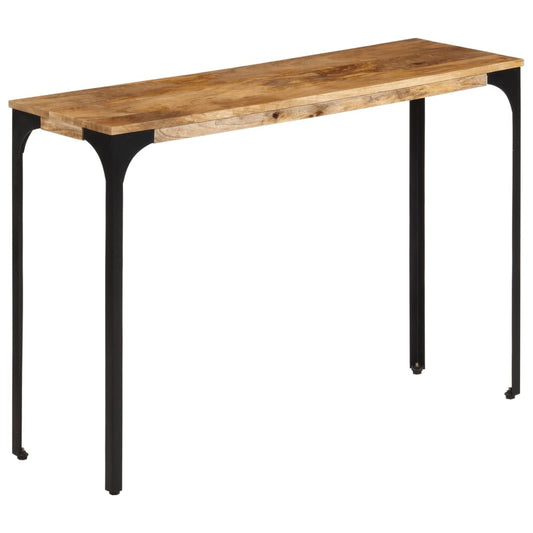 Konsollbord brun 110x35x76 cm heltre mango og jern