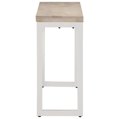 Konsollbord brun 110x35x76 cm heltre mango og jern