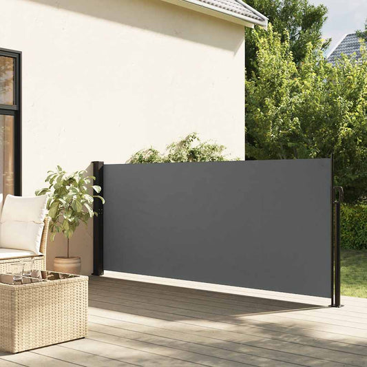 Uttrekkbar sidemarkise antrasitt 120x500 cm