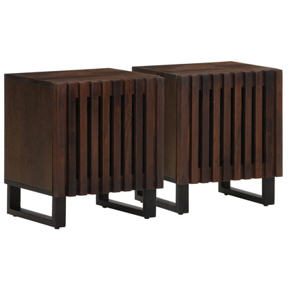 Nattbord 2 stk 40x34x46 cm heltre mango