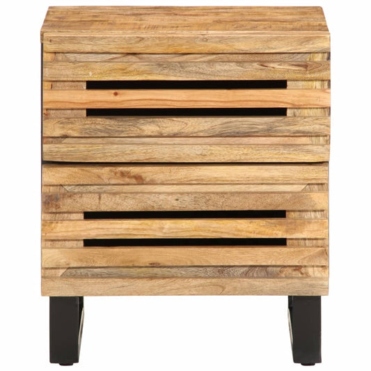 Nattbord 40x34x46 cm grovt heltre mangotre