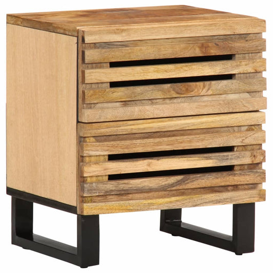 Nattbord 2 stk 40x34x46 cm grovt heltre mangotre