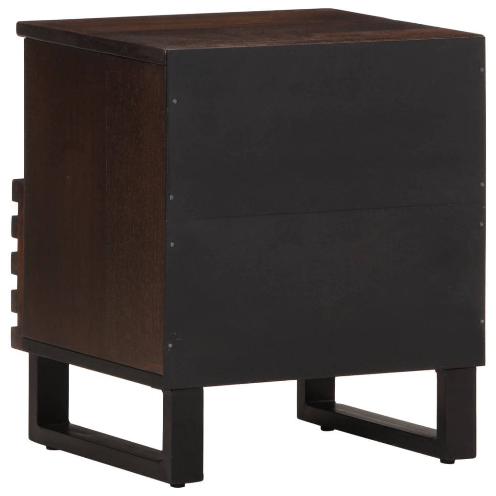 Nattbord 2 stk 40x34x46 cm heltre mango