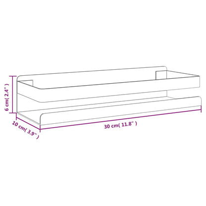 Dusjhylle matt svart 30x10x6 cm børstet 304 rustfritt stål