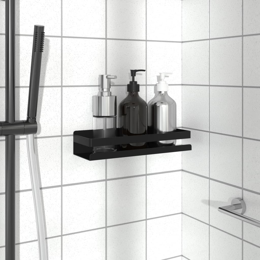 Dusjhylle matt svart 30x10x6 cm børstet 304 rustfritt stål
