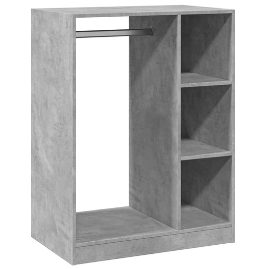 Garderobe betonggrå 77x48x102 cm konstruert tre