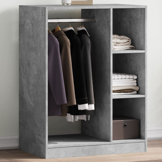 Garderobe betonggrå 77x48x102 cm konstruert tre