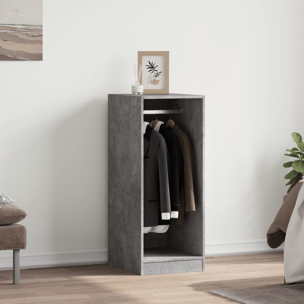 Garderobe betonggrå 48x41x102 cm konstruert tre