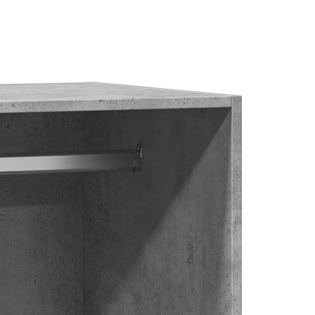 Garderobe betonggrå 48x41x102 cm konstruert tre