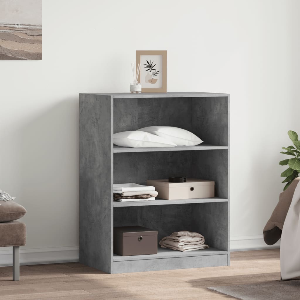 Garderobe betonggrå 77x48x102 cm konstruert tre