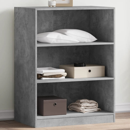 Garderobe betonggrå 77x48x102 cm konstruert tre