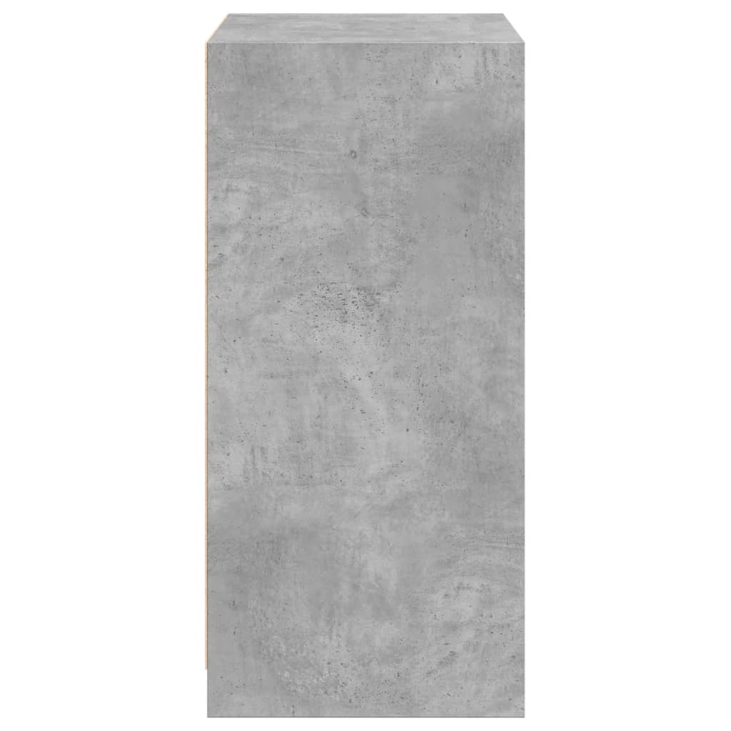 Garderobe betonggrå 48x41x102 cm konstruert tre