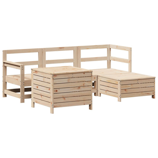 Hagesofasett 5 deler heltre furu