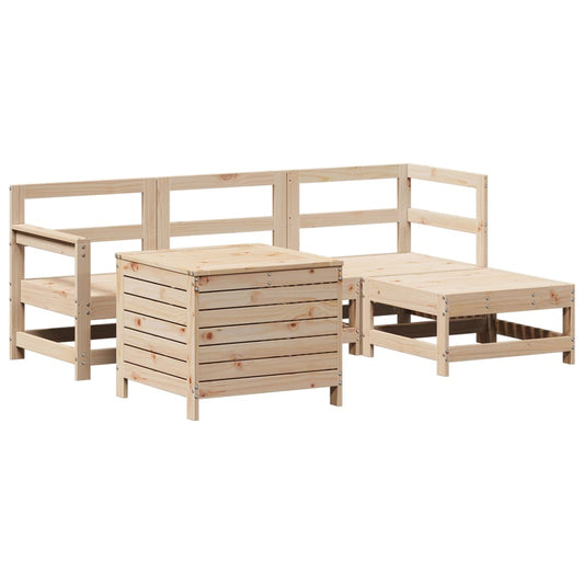 Hagesofasett 5 deler heltre furu