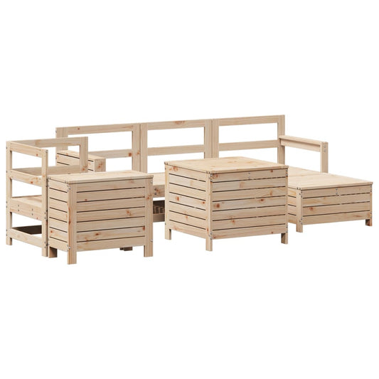 Hagesofasett 7 deler heltre furu