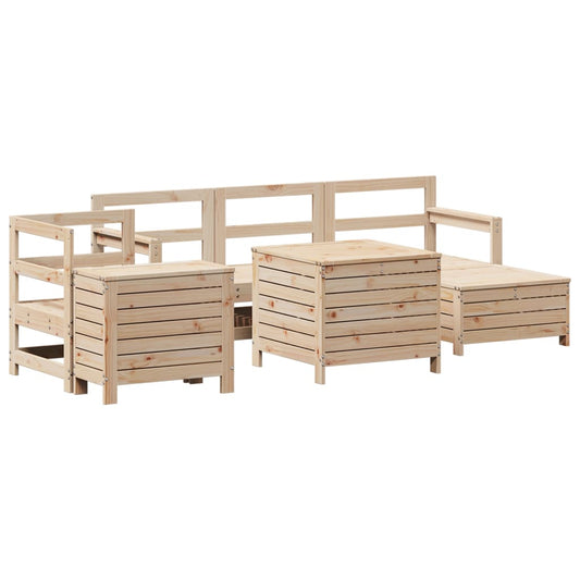 Hagesofasett 7 deler heltre furu