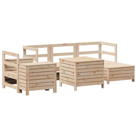 Hagesofasett 7 deler heltre furu