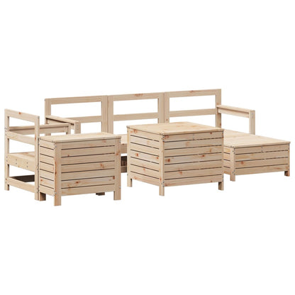 Hagesofasett 7 deler heltre furu