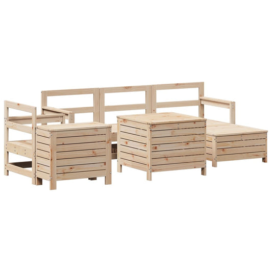Hagesofasett 7 deler heltre furu