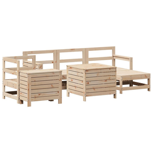 Hagesofasett 7 deler heltre furu