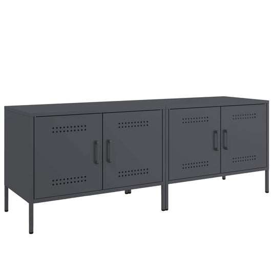 TV-benker 2 stk antrasitt 68x39x50,5 cm stål
