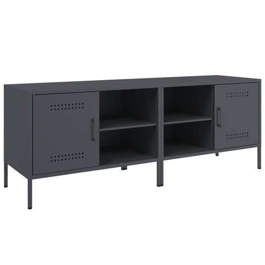 TV-benker 2 stk antrasitt 68x39x50,5 cm stål