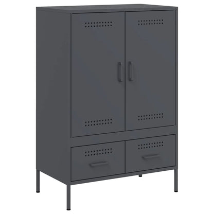 Highboard antrasitt 68x39x101,5 cm stål