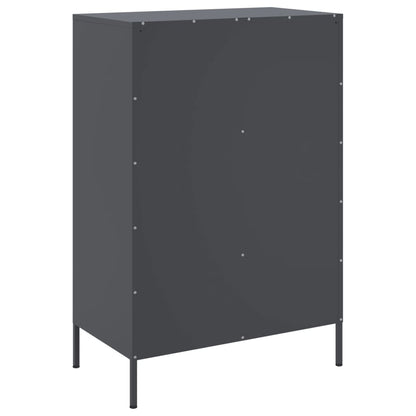 Highboard antrasitt 68x39x101,5 cm stål