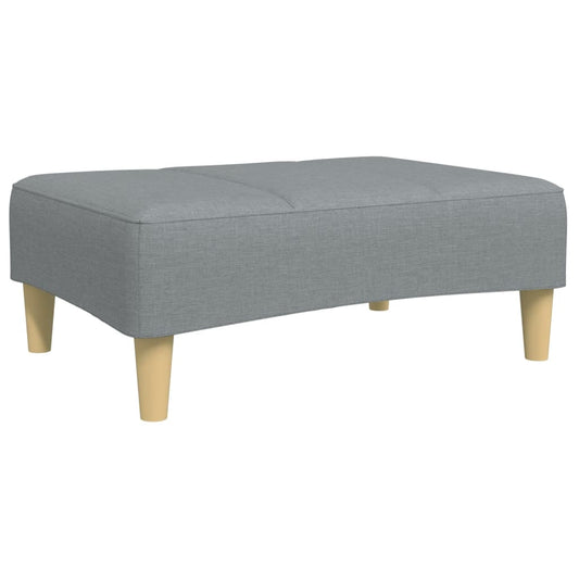Fotskammel lysegrå 77x55x31 cm stoff