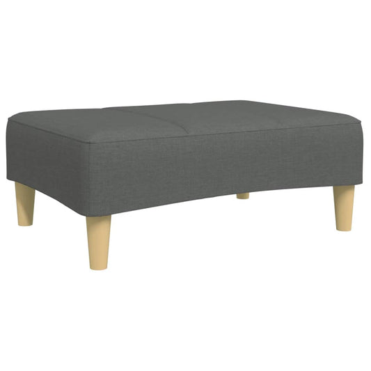 Fotskammel mørkegrå 77x55x31 cm stoff