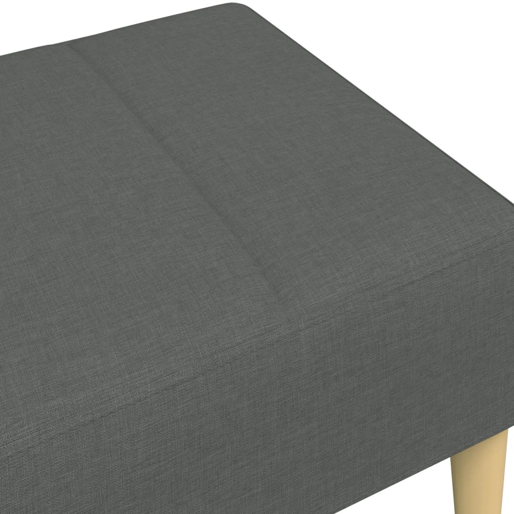Fotskammel mørkegrå 77x55x31 cm stoff