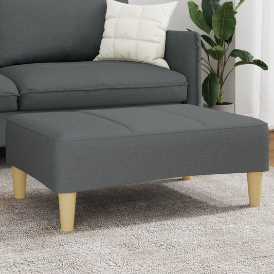 Fotskammel mørkegrå 77x55x31 cm stoff