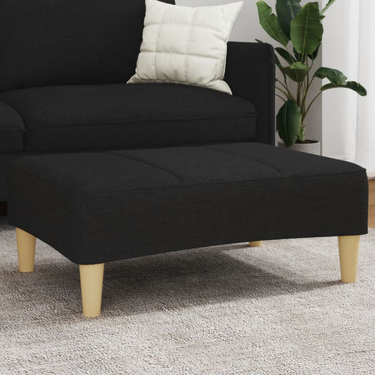 Fotskammel svart 77x55x31 cm stoff