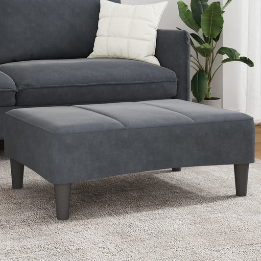Fotskammel svart 77x55x31 cm fløyel