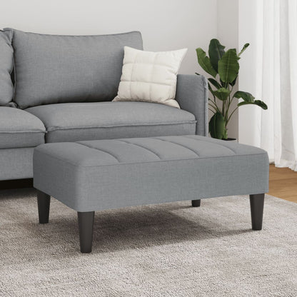 Fotskammel lysegrå 77x55x31 cm stoff