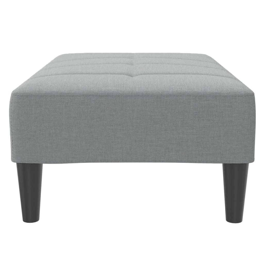 Fotskammel lysegrå 77x55x31 cm stoff