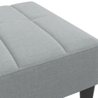 Fotskammel lysegrå 77x55x31 cm stoff