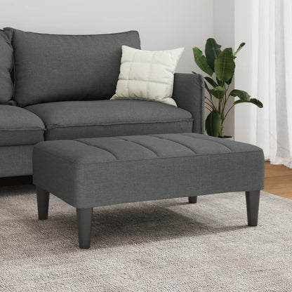 Fotskammel mørkegrå 77x55x31 cm stoff