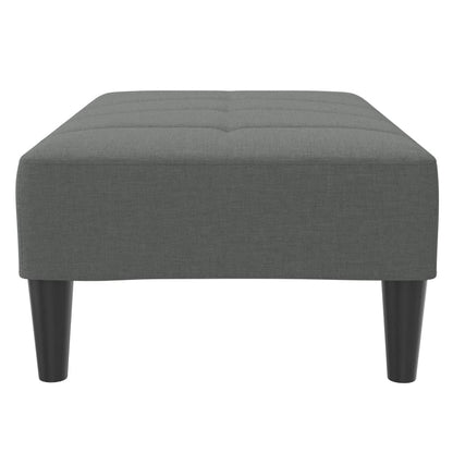 Fotskammel mørkegrå 77x55x31 cm stoff