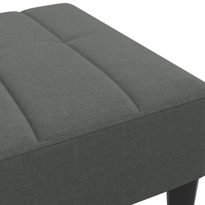 Fotskammel mørkegrå 77x55x31 cm stoff