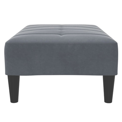 Fotskammel mørkegrå 77x55x31 cm fløyel