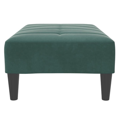 Fotskammel mørkegrønn 77x55x31 cm fløyel