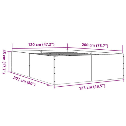 Sengeramme hvit 120x200 cm konstruert tre