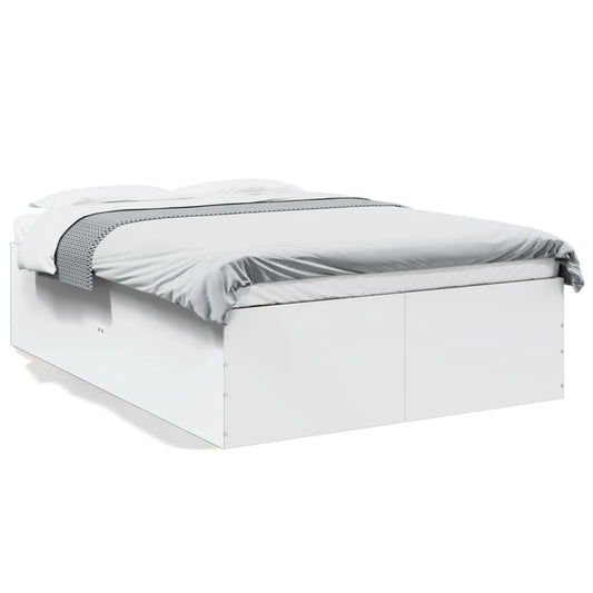 Sengeramme hvit 135x190 cm konstruert tre