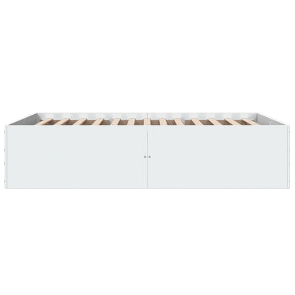 Sengeramme hvit 135x190 cm konstruert tre