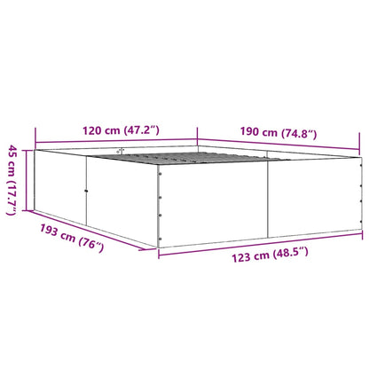 Sengeramme hvit 120x190 cm konstruert tre