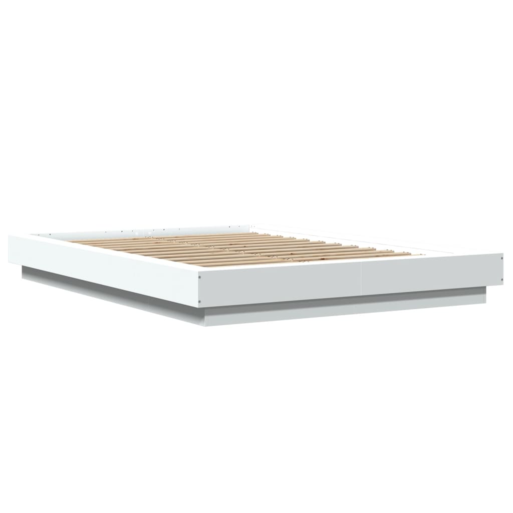 Sengeramme hvit 135x190 cm konstruert tre